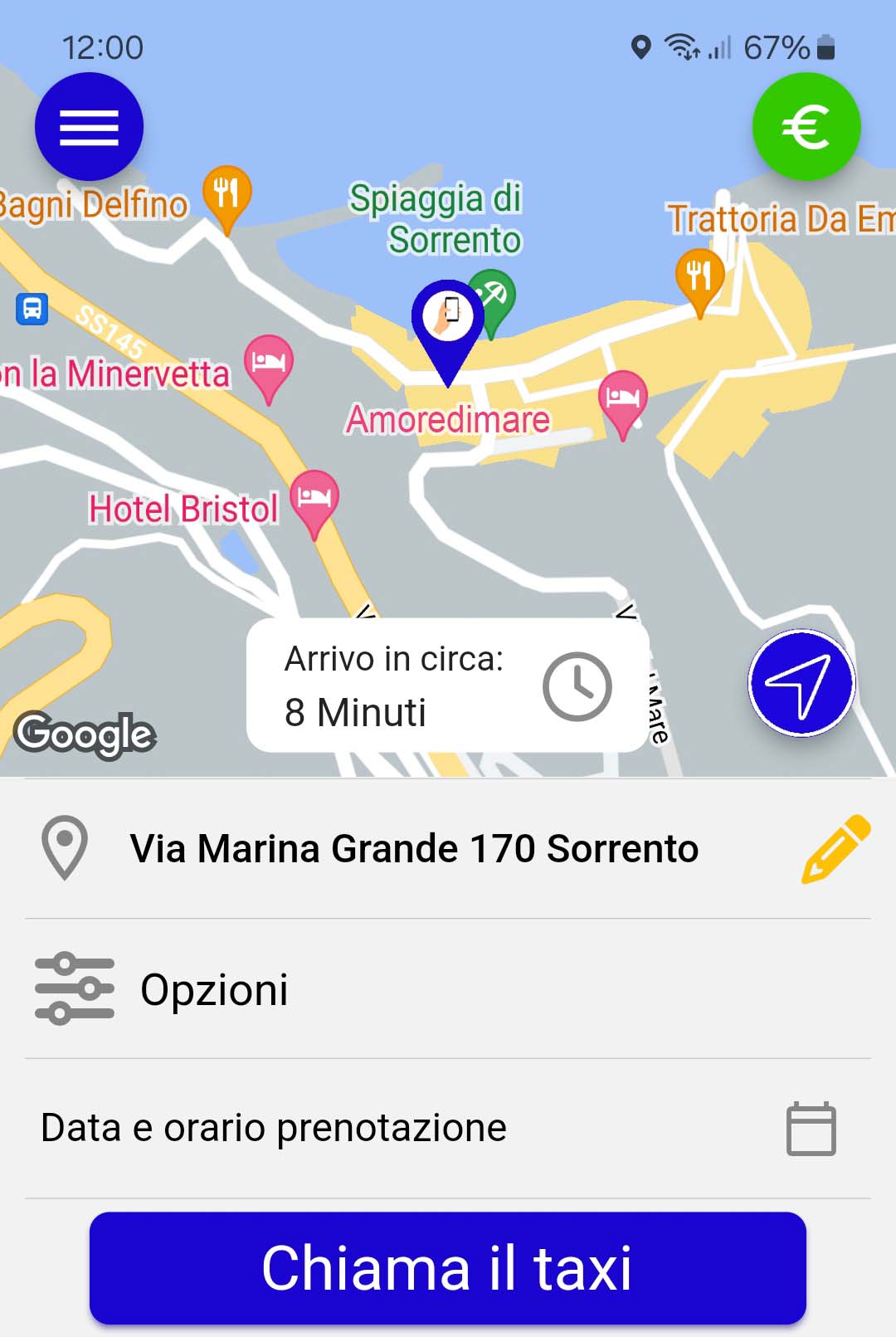 Sorrento TAXI app